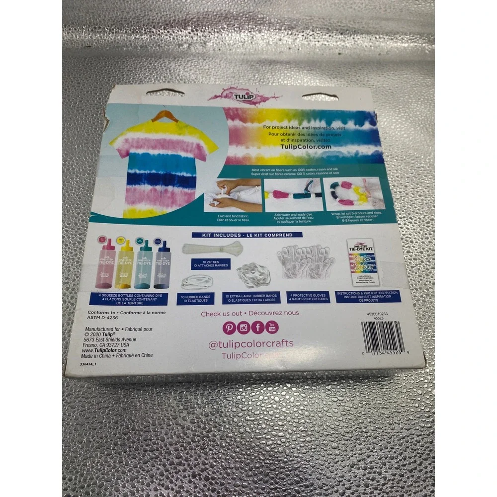 Tulip One-Step Tie-Dye Kit Bundle 2-Minute Tie Dye‎ and Stripes Kit 2 Boxes NEW